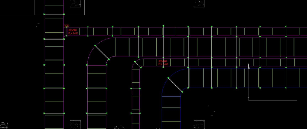 Bản vẽ AutoCAD thực tế hệ thống ống gió HVAC MEPTOOL